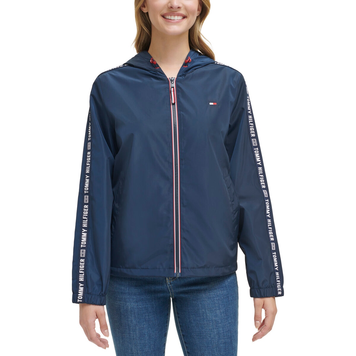 トミー ヒルフィガー レディース ロゴテープ ウィンドブレーカー
