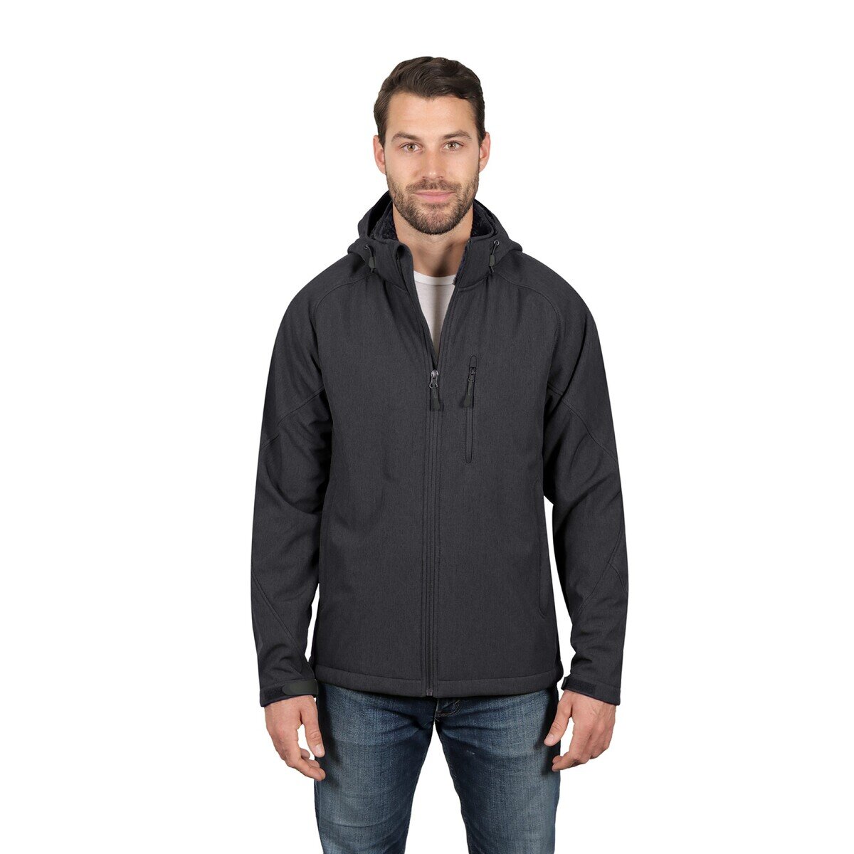 カークランドシグネチャー メンズ ソフトシェルジャケット チャコール