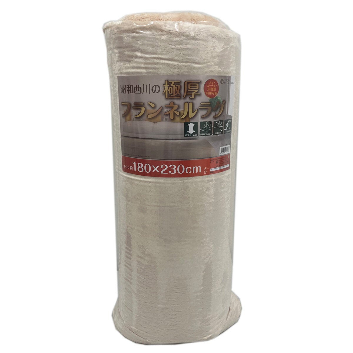 極厚フランネルラグ すべり止め付き 180cm x 230cm ベージュ | Costco