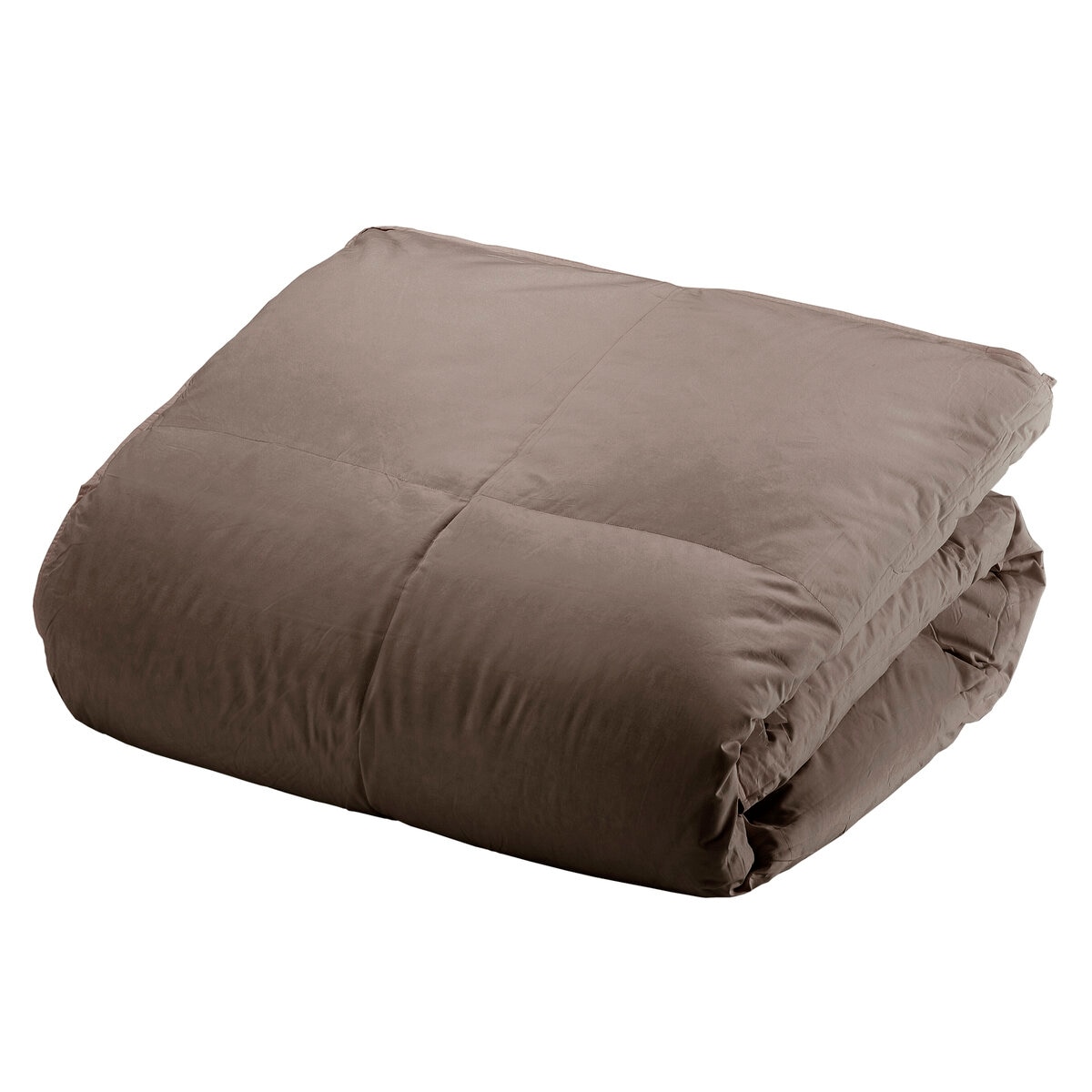 羽毛合い掛け布団 ナチュラルダックダウン93％ シングル ブラウン