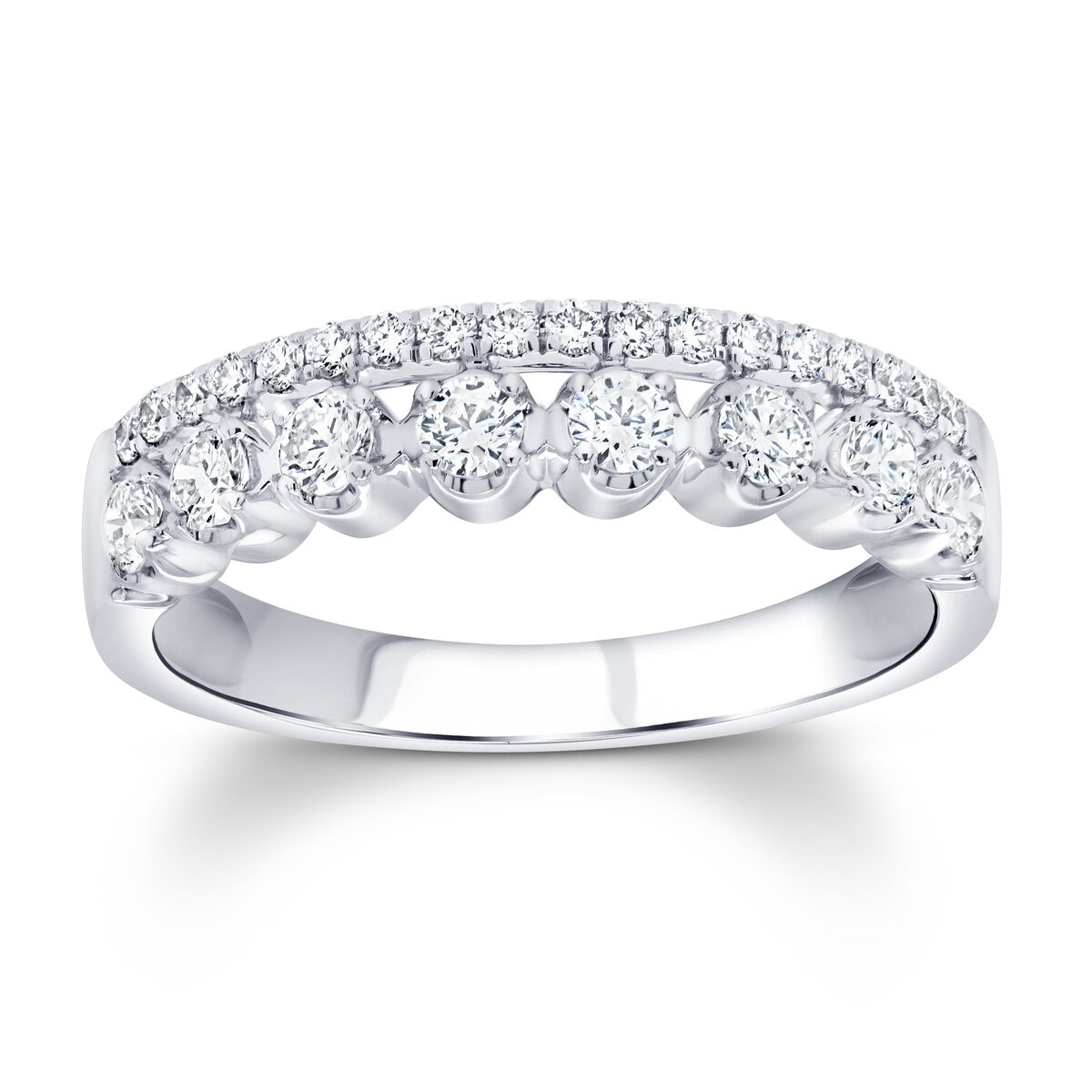 18K ホワイトゴールド 0.50カラット ラウンドカット ダイヤモンド