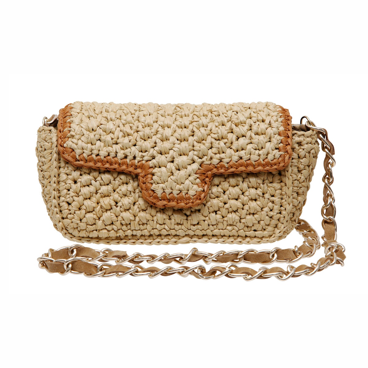 【カテリナベルティーニ】ラフィアハンドBAG/ブラウン Caterina Bertini/カテリナ ベルティーニ】ラフィアハンドBAG