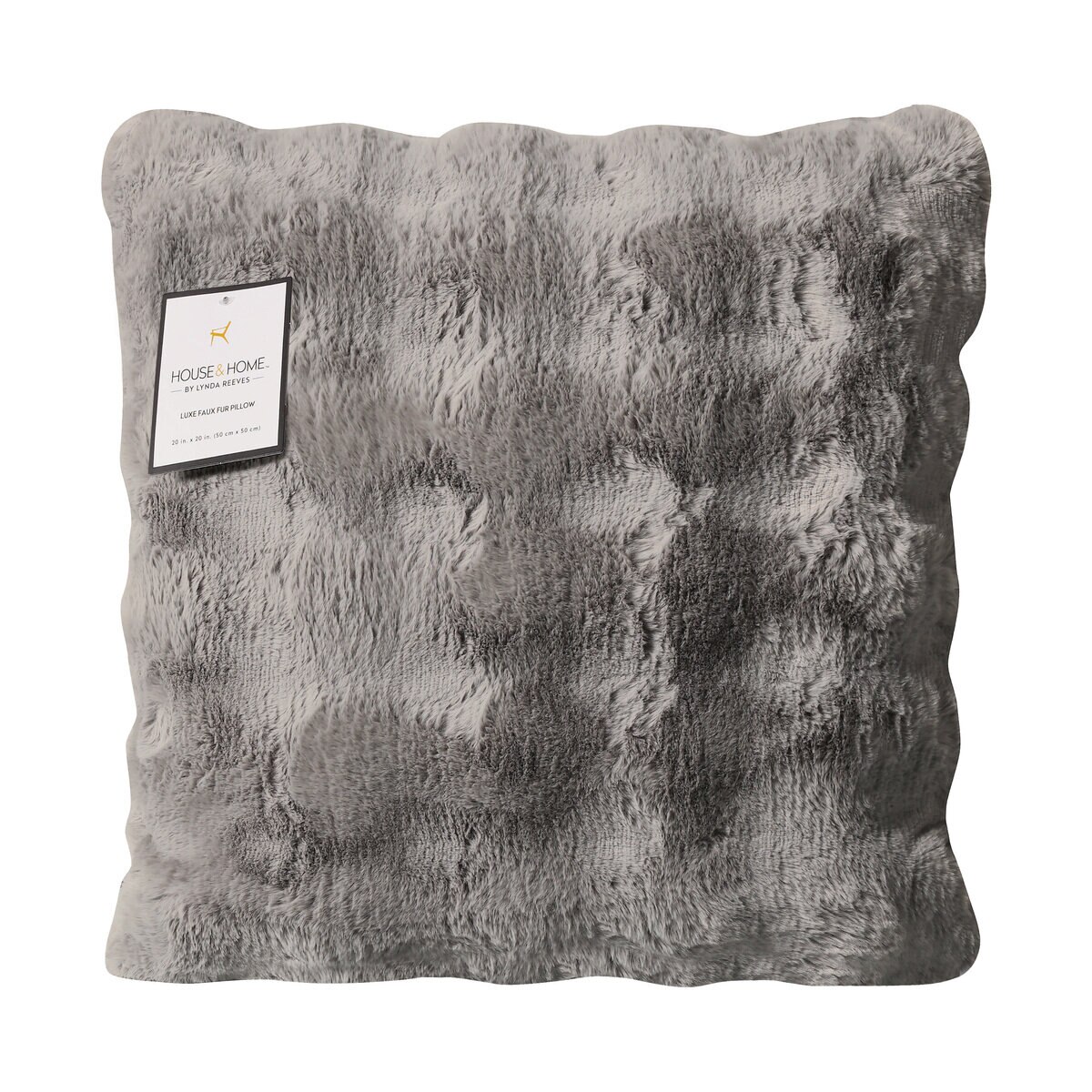 フェイクファークッション 50 x 50cm ライトグレー | Costco Japan