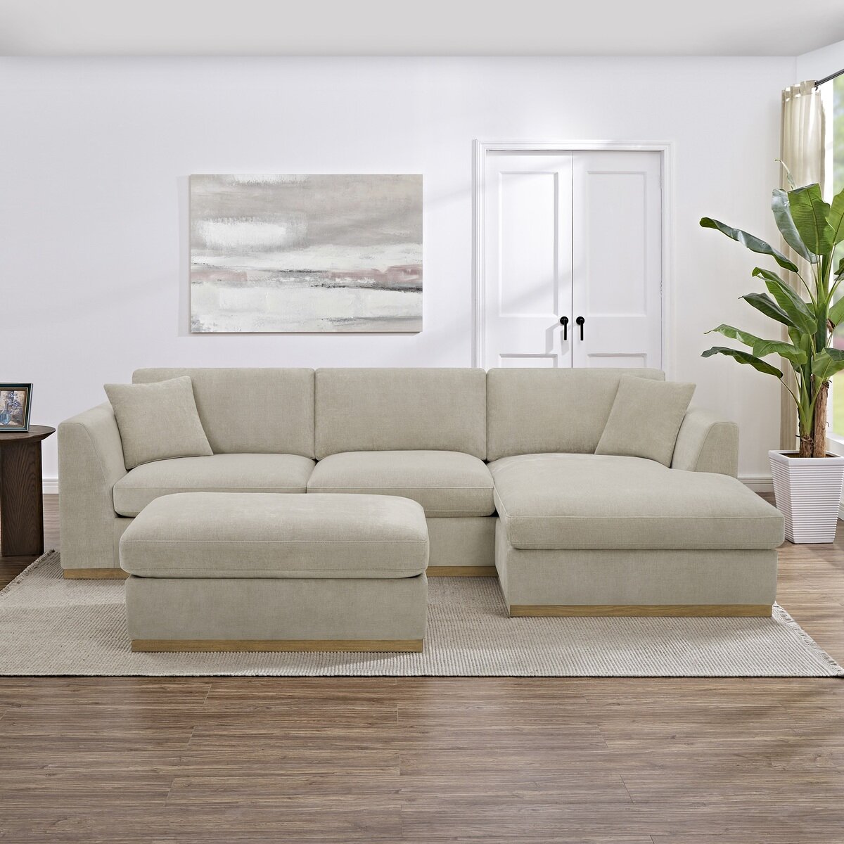 HENREDON 4ピースセクショナルソファ ベージュ | Costco Japan