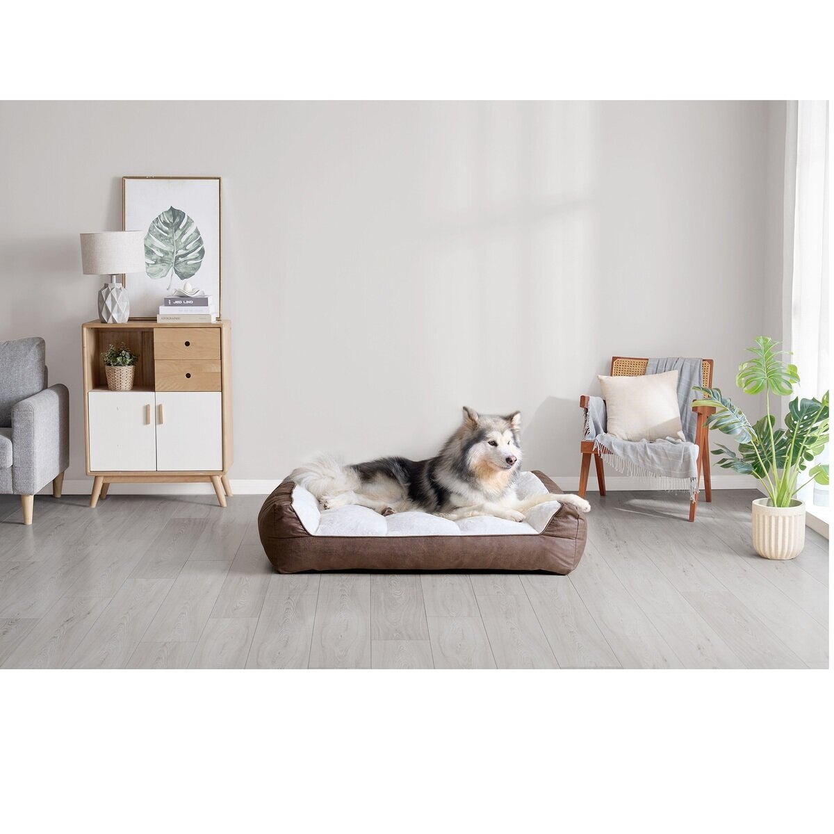 売り切れました　カークランド　ベッド　ブラウン カークランド シグネチャー ペットベッド 約117センチ x 91センチ