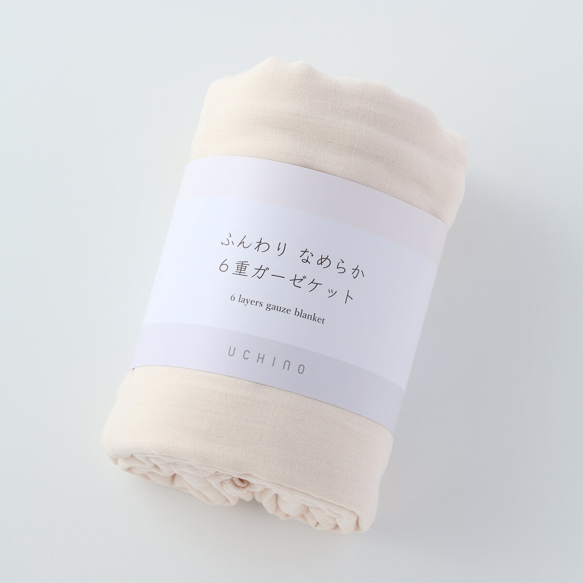 UCHINO ふんわり6重ガーゼケット 140cm x 190cm ベージュ