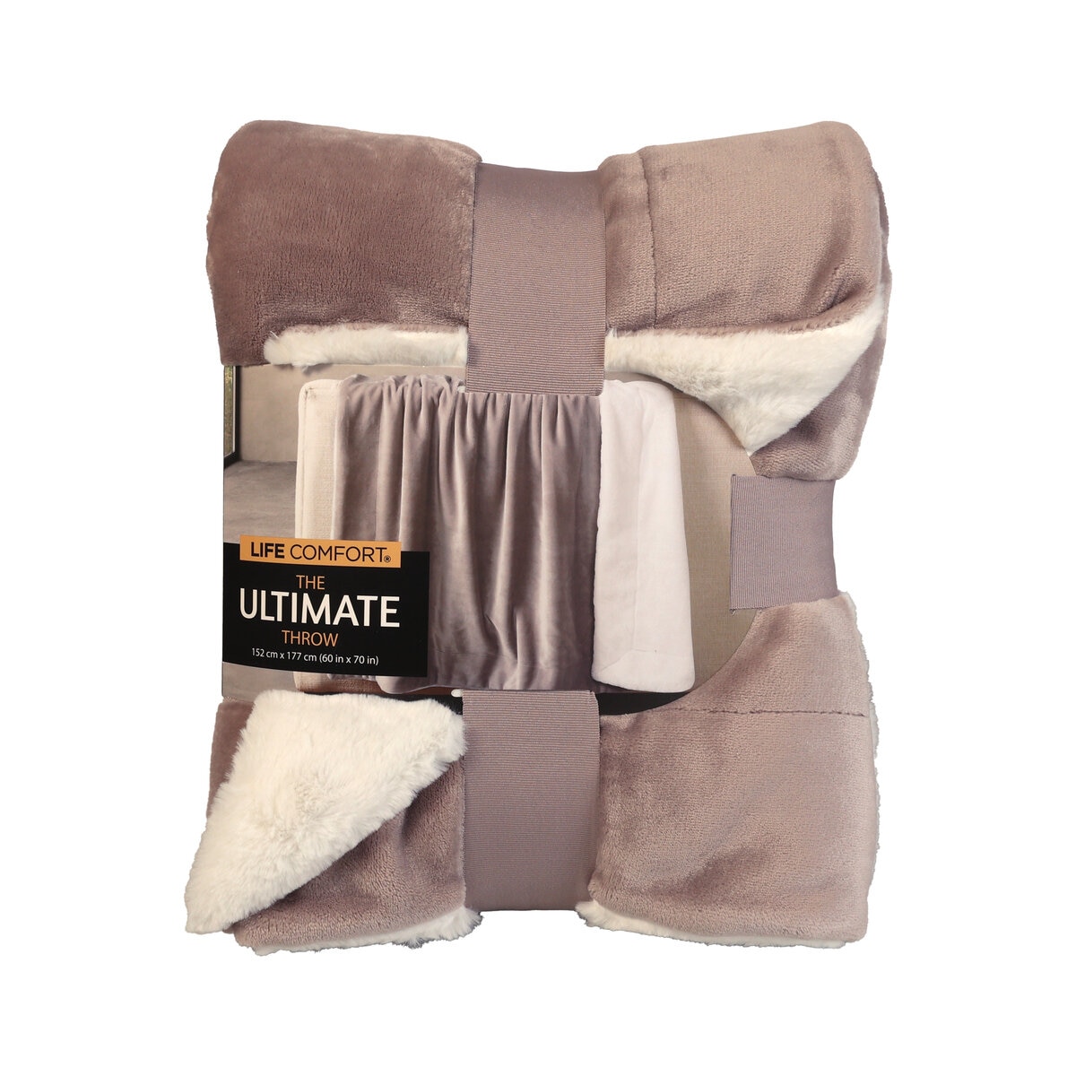 NEMCOR フェイクファー 大判ひざ掛け 152cm x 177cm アトモスフィア