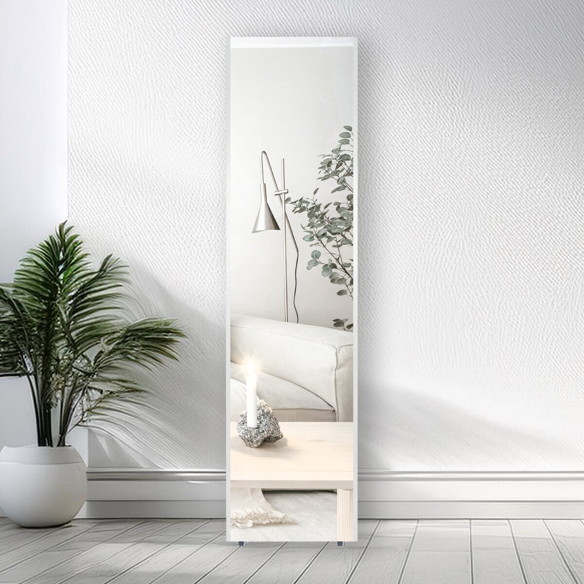 7Life 割れない 全身鏡 150 x 30cm ホワイト | Costco Japan