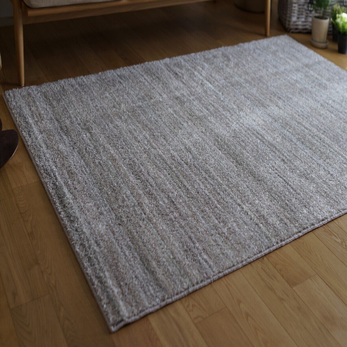 スミノエ 防炎・防音ラグ リュストル 100cm x 140cm ライトグレー 
