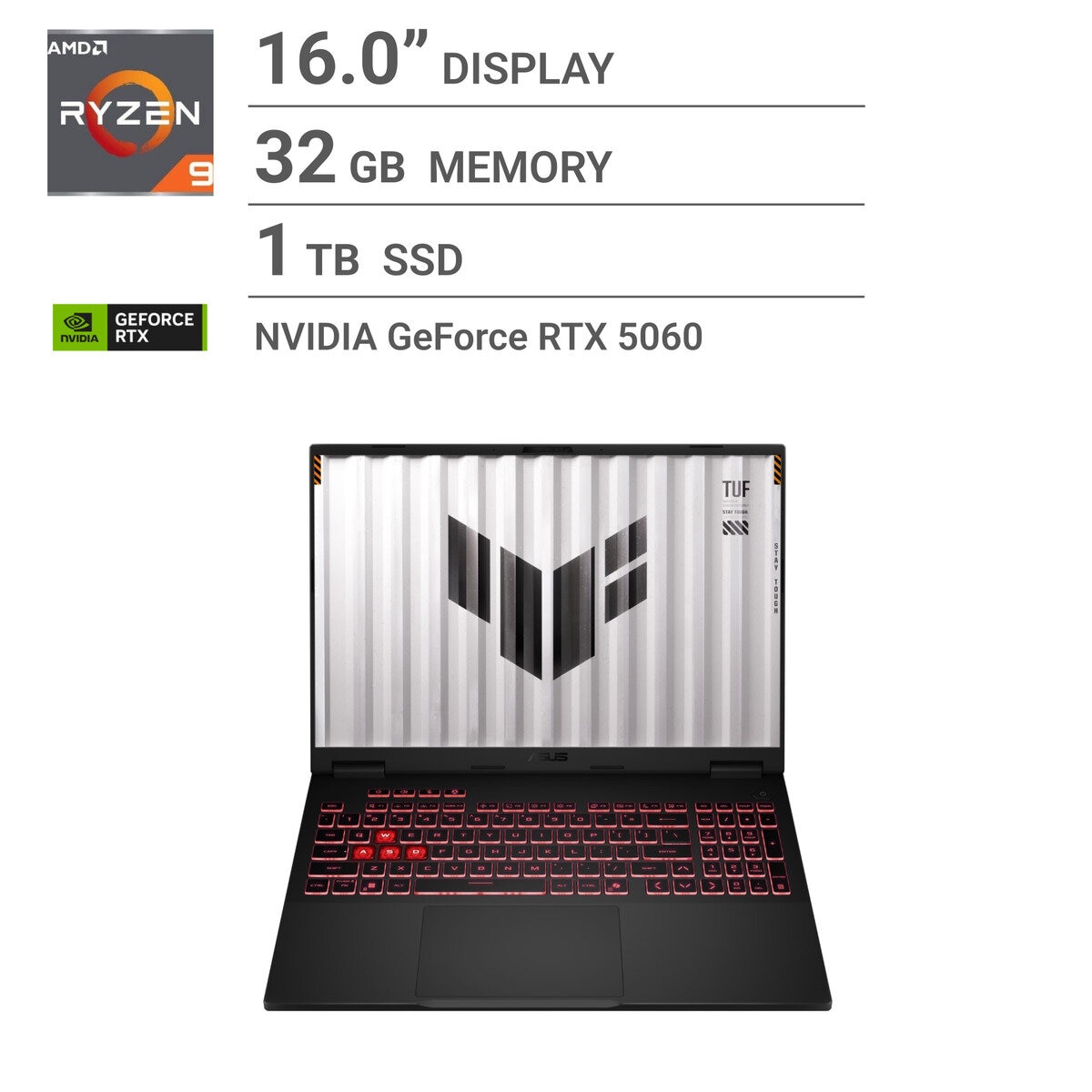 ASUS ゲーミングノートPC/TUF GAMING A16/Ryzen 9 8940HX/メモリー