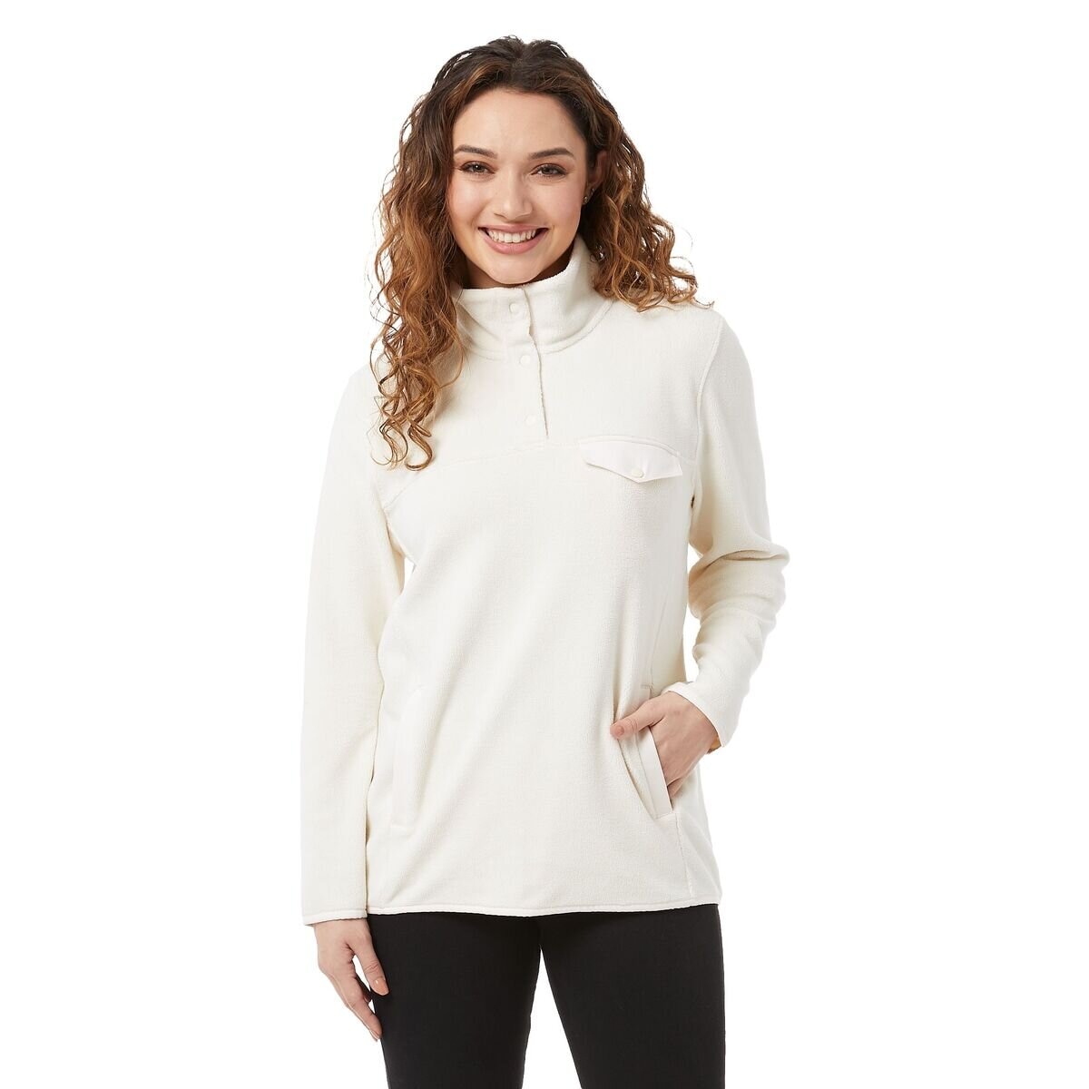 サーティーツーディグリース フリース プルオーバー ホワイト M