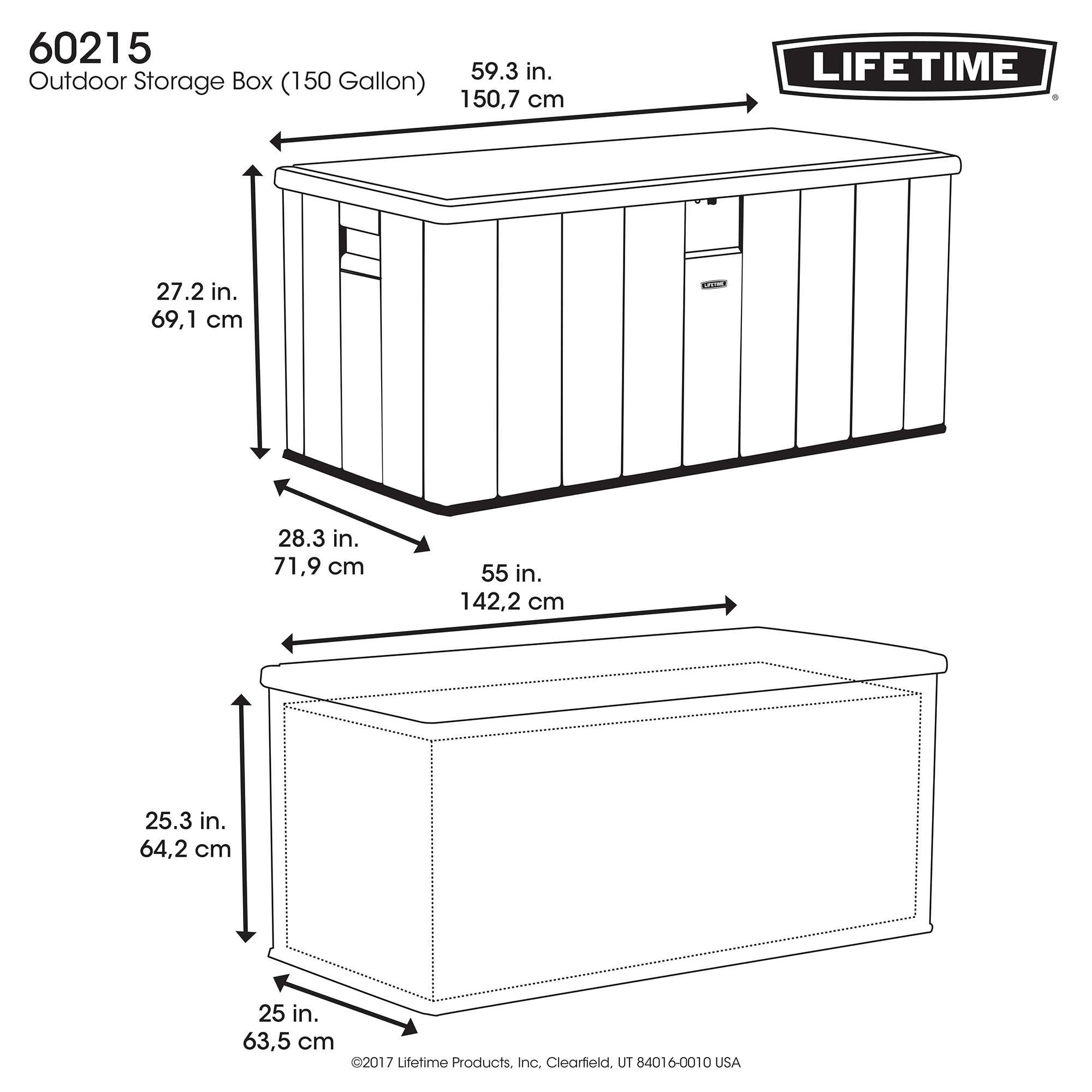 LIFETIME 150ガロン デッキボックス Costco Japan