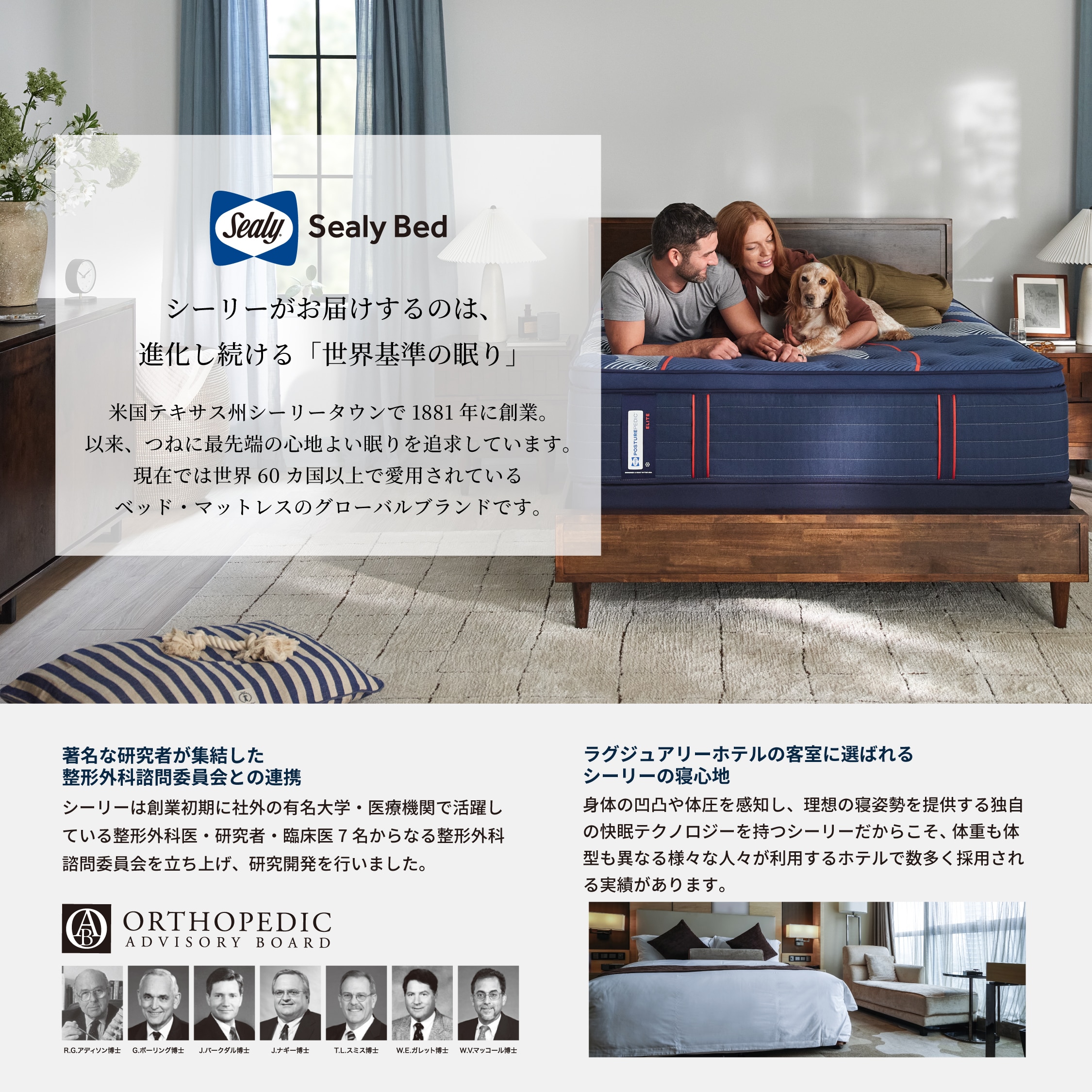 シーリー ベッドフレーム ダブルワイド スカジット ステーションタイプ