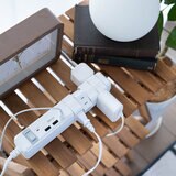 FARGO TAP KING USB 3.4A TYPE-C 回転タップ 延長コード 8個口 TYPE A x 2 TYPE C x 1 ホワイト