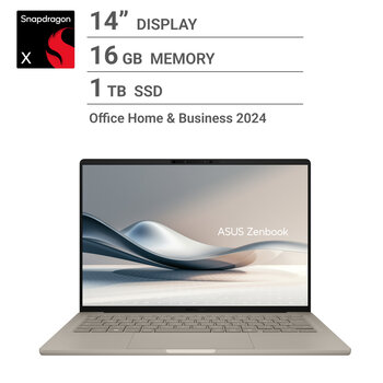 ASUS ノートPC/ZENBOOK SORA/14.0 インチ/Snapdragon X X1-26-100/メモリ 16GB/SSD 1TB/UX3407QA-PU161COBE