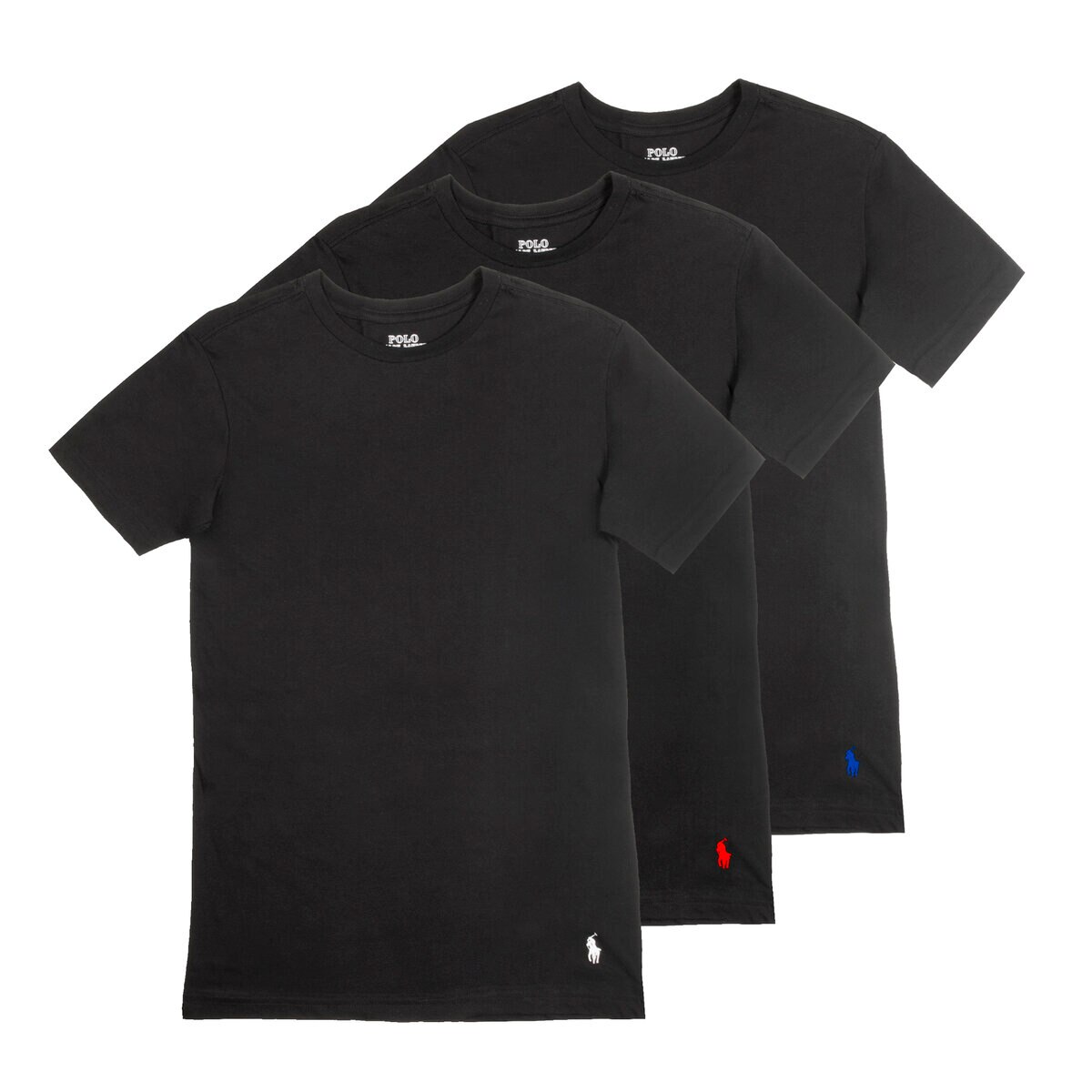 ポロ ラルフローレン メンズ クルーネック Tシャツ 3枚組 ブラック XL