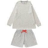 ヘインズ ウィメンズ ラウンジウェアセット グレー/ホワイト L