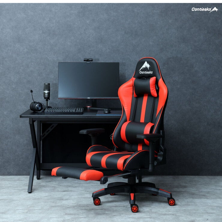ルセル V3 オットマン付きゲーミングチェア レッド ルセル V3 オットマン付きゲーミングチェア レッド