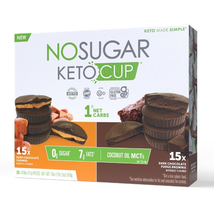 ノーシュガー ケト カップ ダークチョコレート 510g (30個入り) ノーシュガー ケト カップ ダークチョコレート 510g (30個入り)