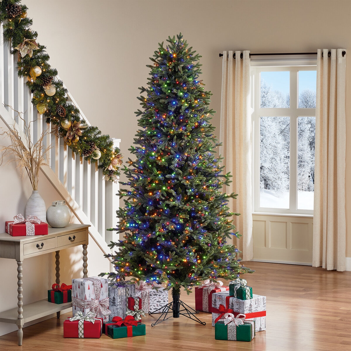 クリスマスツリー 電飾付き 228センチ LEDライト1850球 | Costco Japan