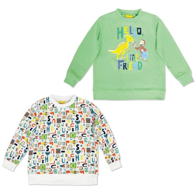 おさるのジョージ キッズ スウェットシャツ 2枚組