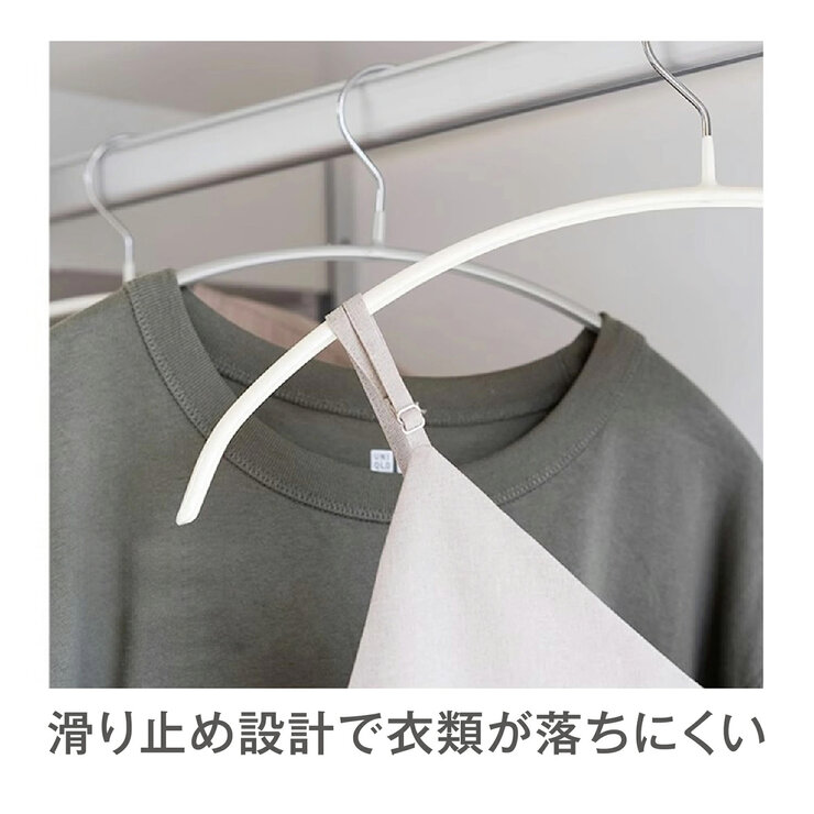 7Life すっきりハンガー10個入り 白