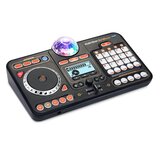 キディスター DJミキサー おもちゃのDJスクラッチパッド ミラーボール付き