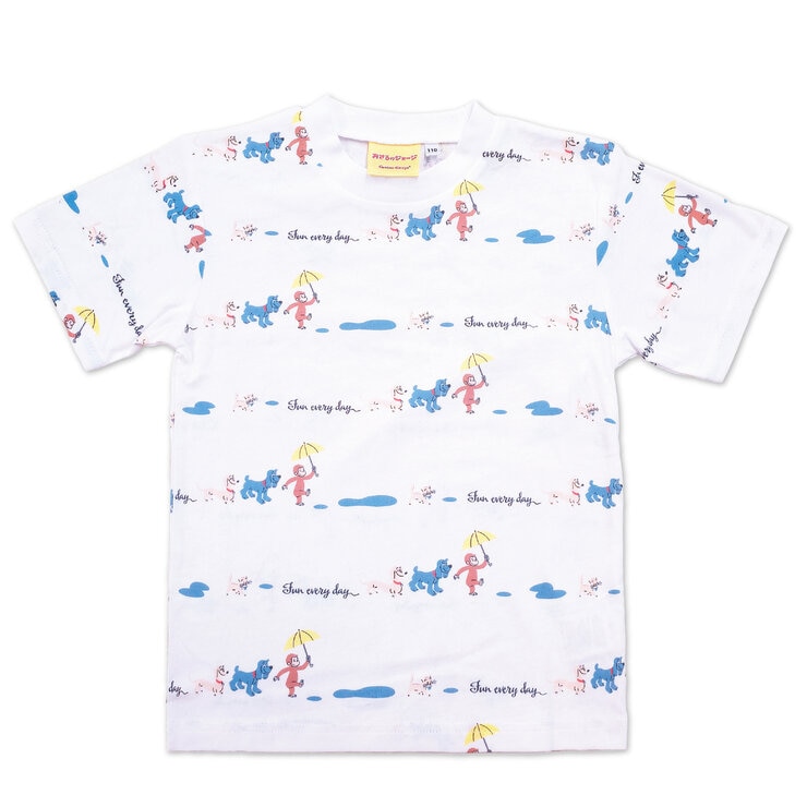 おさるのジョージ キッズ 半袖 Tシャツ 4枚組 アソートB 110