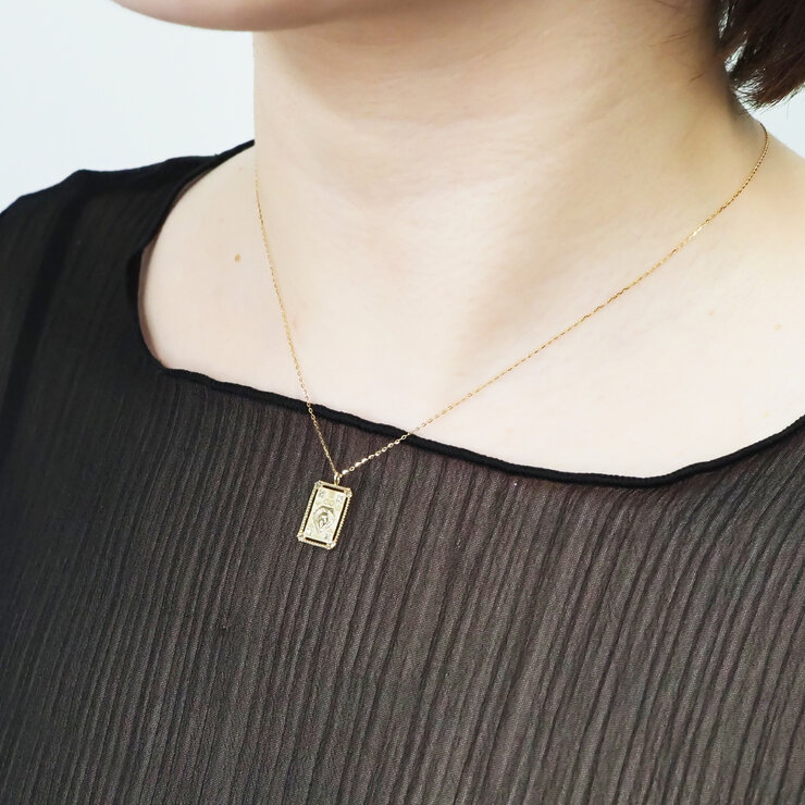 18K イエローゴールドタロットペンダント 「力」