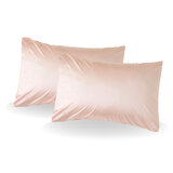 シルクタッチ ピローケース 63cm x 43cm 2枚パック ピンク