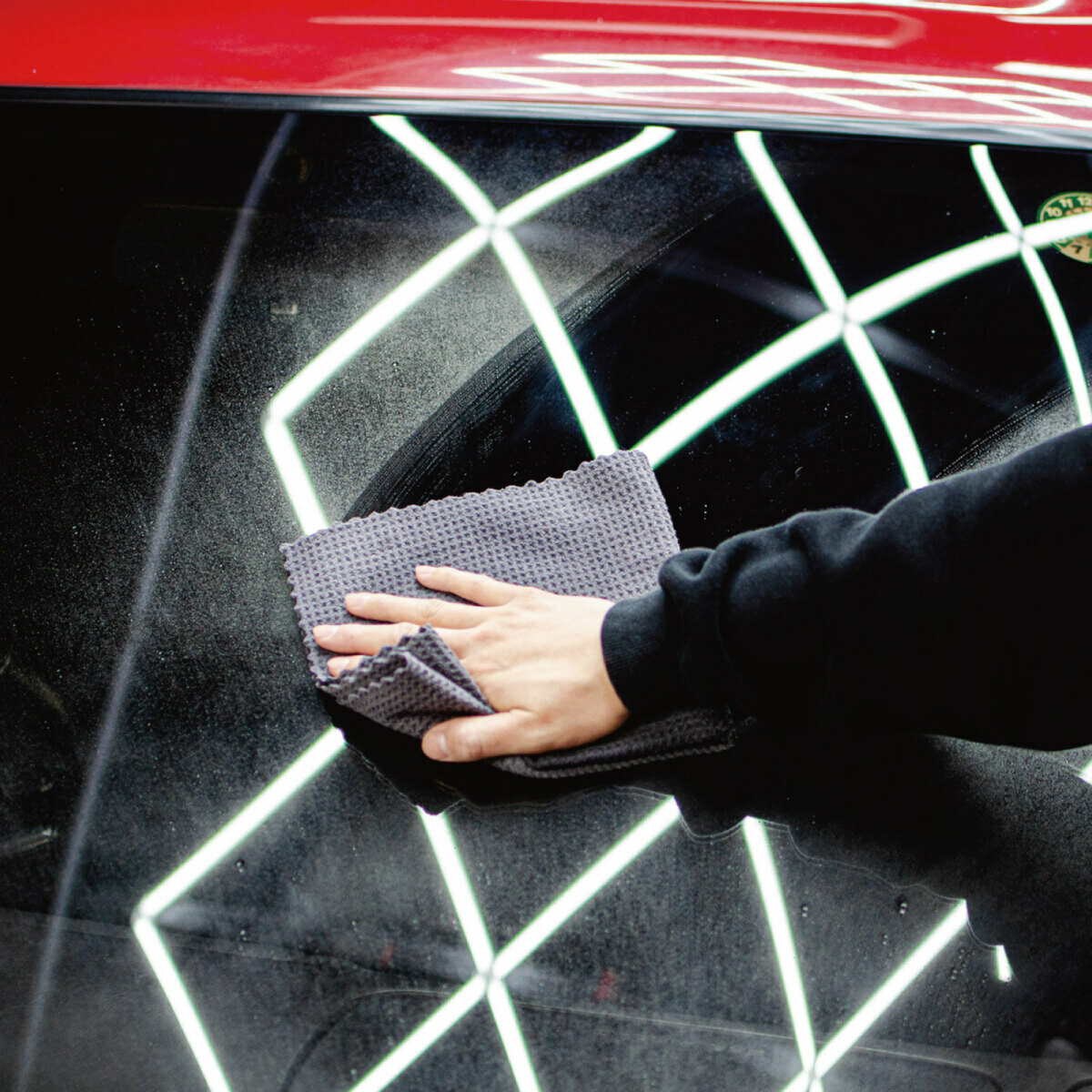 COAZ SELECTION ガラスクロス グレー 40cm x 40cm 繊維が残らないエッジレスタオル