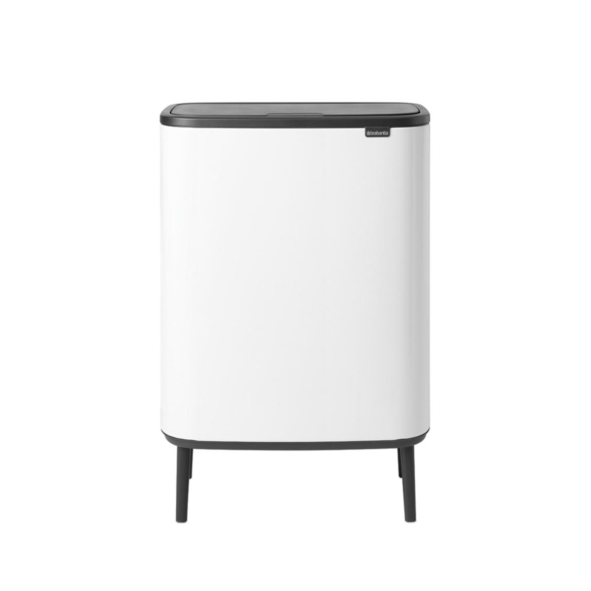 ブラバンシア BoタッチビンHi 60L タッチ式ごみ箱(脚つき) ホワイト 130205