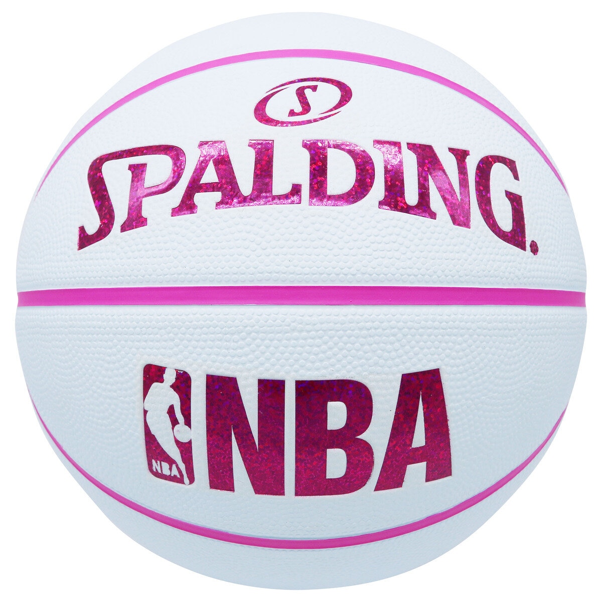 スポルディング NBA バスケットボール ホログラム ホワイト/レッド ラバー 5号球 84-351J