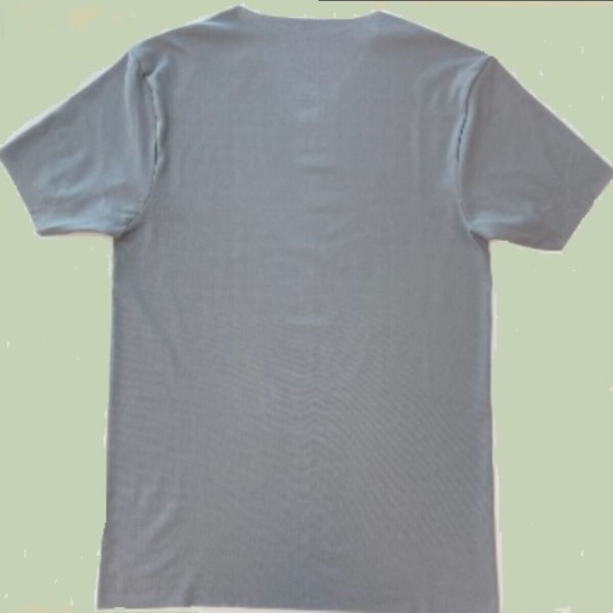 YG メンズ カットオフ Vネック Tシャツ 2枚組 グレー L