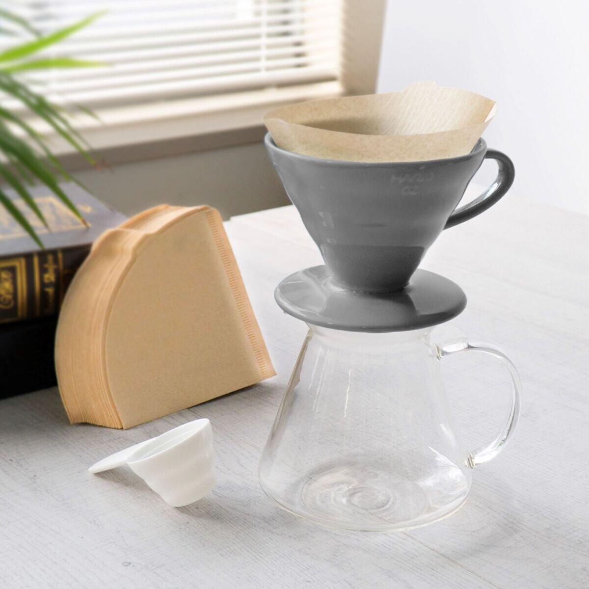ハリオ V60 セラミック ドリッパーセット グレー