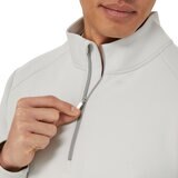 カークランドシグネチャー メンズ 1/2 ジップ トップ ライトグレー L