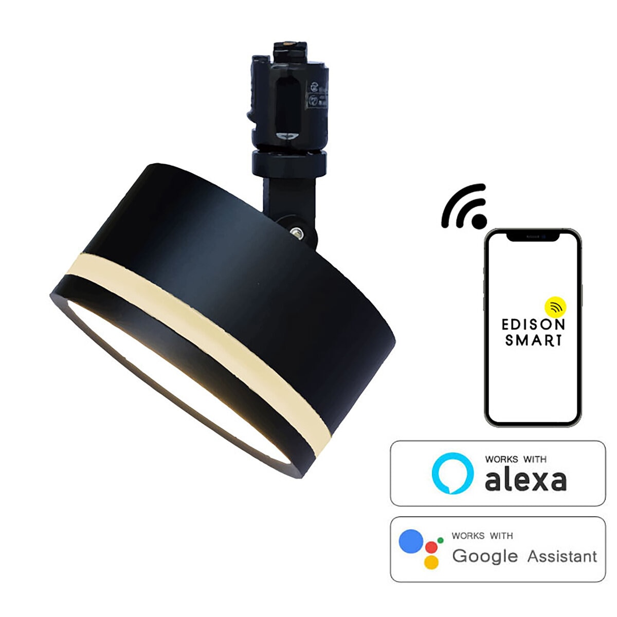 Edison Smart(エジソンスマート) TREOミニシーリングライト アーム付き ダクトレール用 ブラック TRE-TL177BK