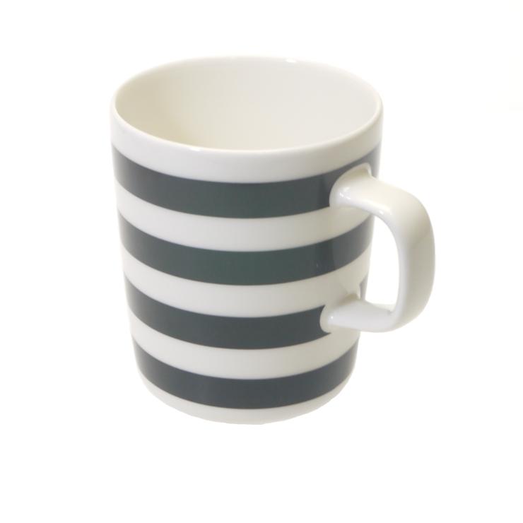 マリメッコ タサライタ マグカップ 250ml ブラック x ホワイト