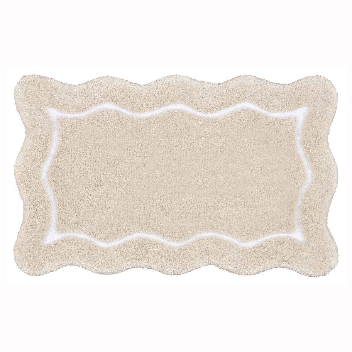 RIVIERA HOME マイクロファイバー バスマット 53cm x 86cm アイボリー