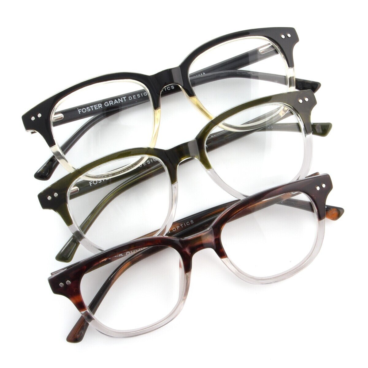 Design Optics® by Foster Grant "CHARLIE" リーディンググラス 3.00 3着セット