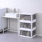 YAMAZEN コンテナフルオープンボックスL 3個組 ホワイト