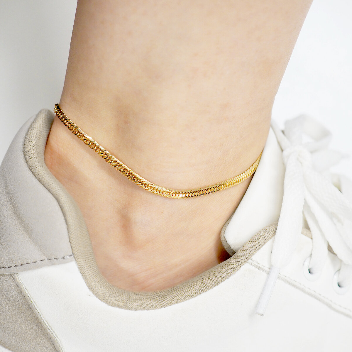 K18イエローゴールド 12面トリプル 喜平 アンクレット 23cm 6g K18イエローゴールド 12面トリプル 喜平 アンクレット 23cm 6g