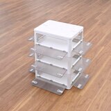 YAMAZEN コンテナフルオープンボックスM 3個組 ホワイト