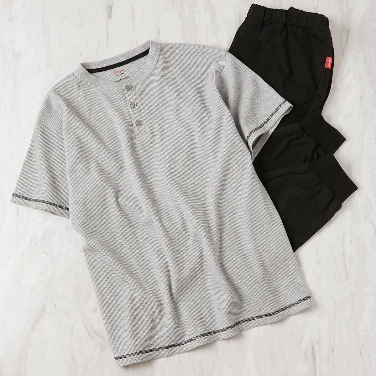 ヘインズ メンズ ラウンジウェアセット ブラック L