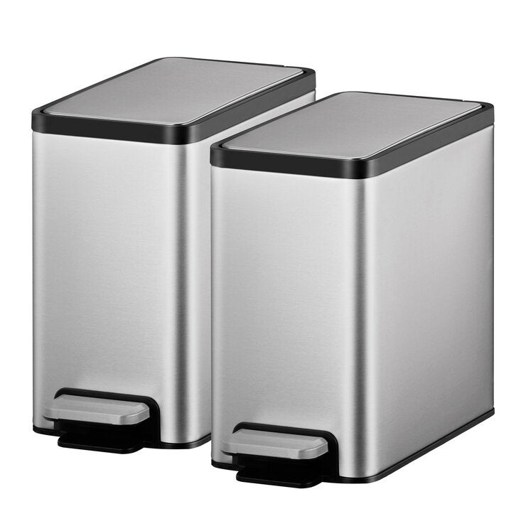 EKO ペダル式ステンレスゴミ箱 6L 2個セット EKO ペダル式ステンレスゴミ箱 6L 2個セット