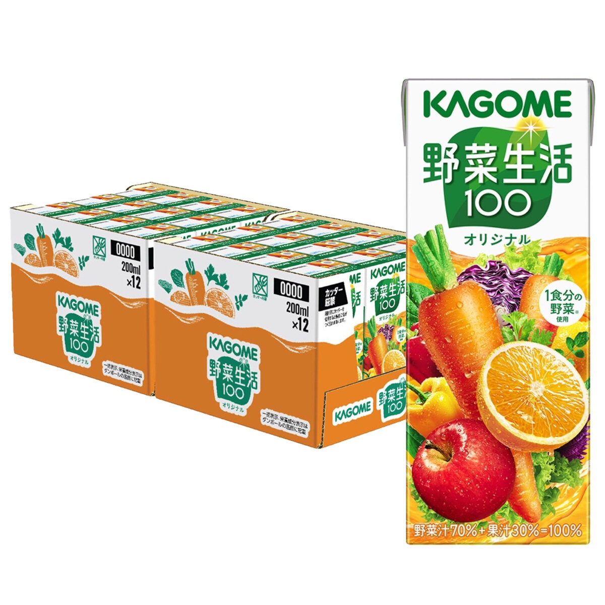カゴメ 野菜生活オリジナル 200ml x 24本 カゴメ 野菜生活オリジナル 200ml x 24本