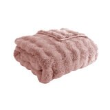 HOUSE & HOME 大判ひざ掛け 152cm x 177cm ライトピンク