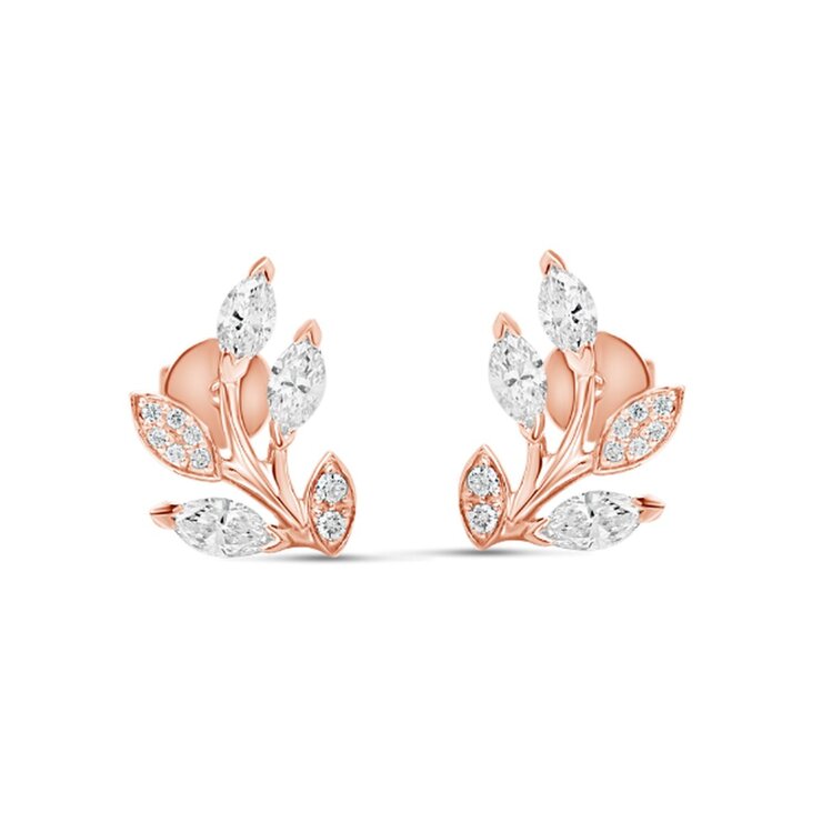 18K ローズゴールド 0.74カラット ダイヤモンド ピアス 18K ローズゴールド 0.74カラット ダイヤモンド ピアス