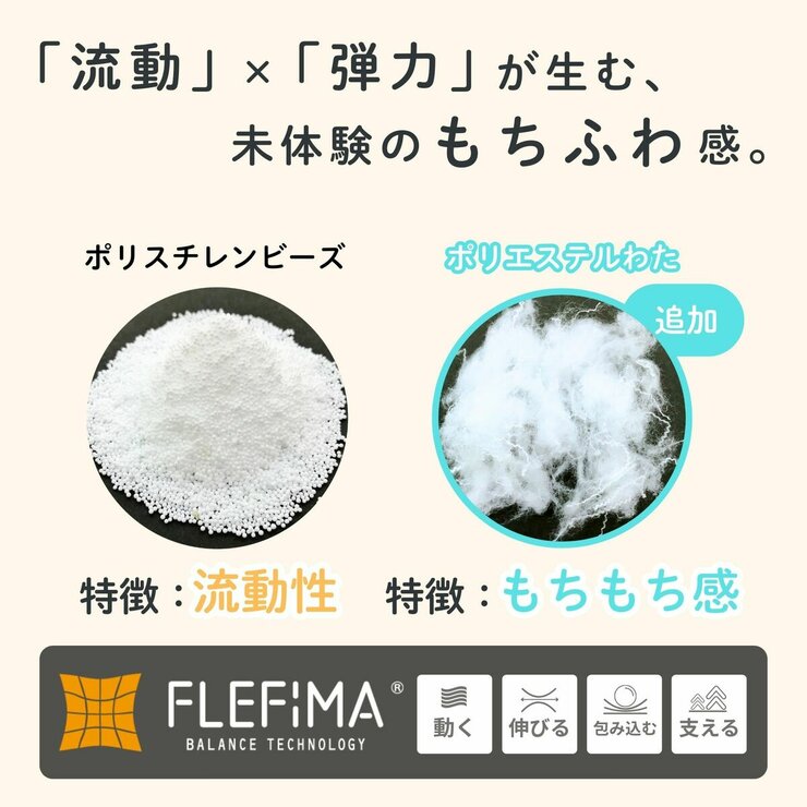 PETIT ビーズクッション グレー