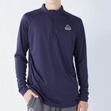 カッパ メンズ ハーフジップ 長袖 Tシャツ / ネイビー / LL